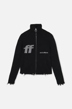 Scuffers Knitwear^Blackie Dark Zipper Knit