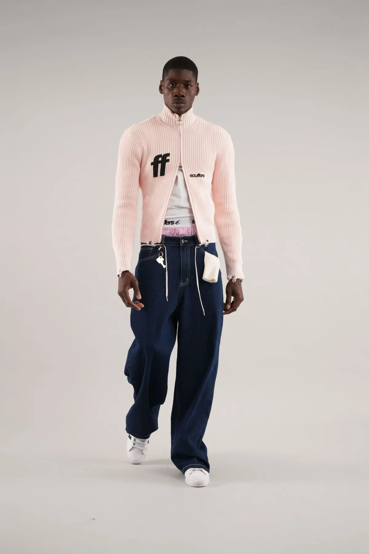 Scuffers Knitwear^Blackie Ecru Zipper Knit