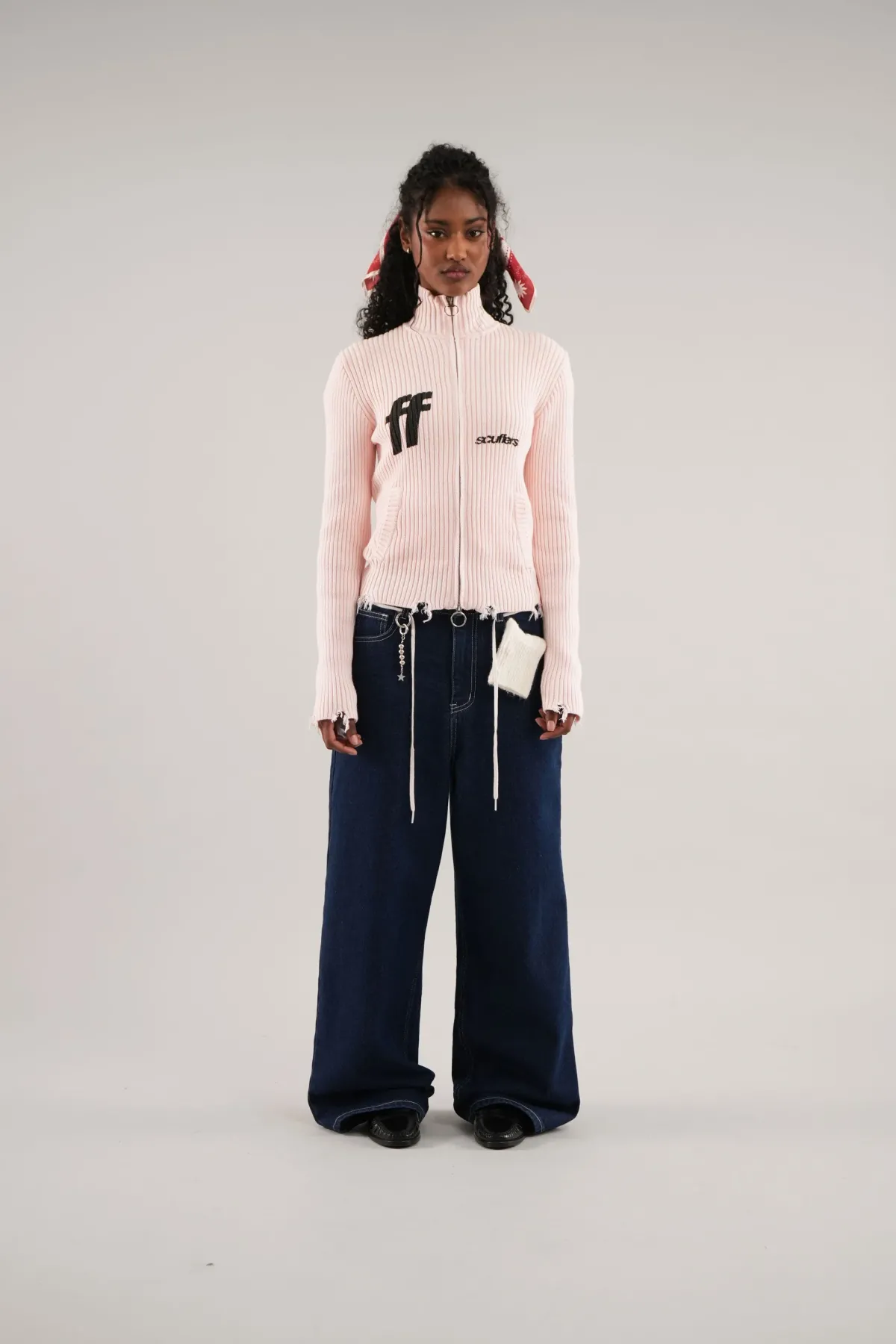 Scuffers Knitwear^Blackie Ecru Zipper Knit