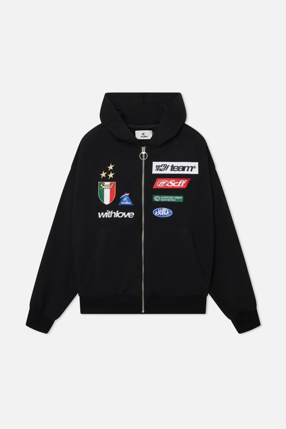 Scuffers Hoodies^By Air Black Zipper