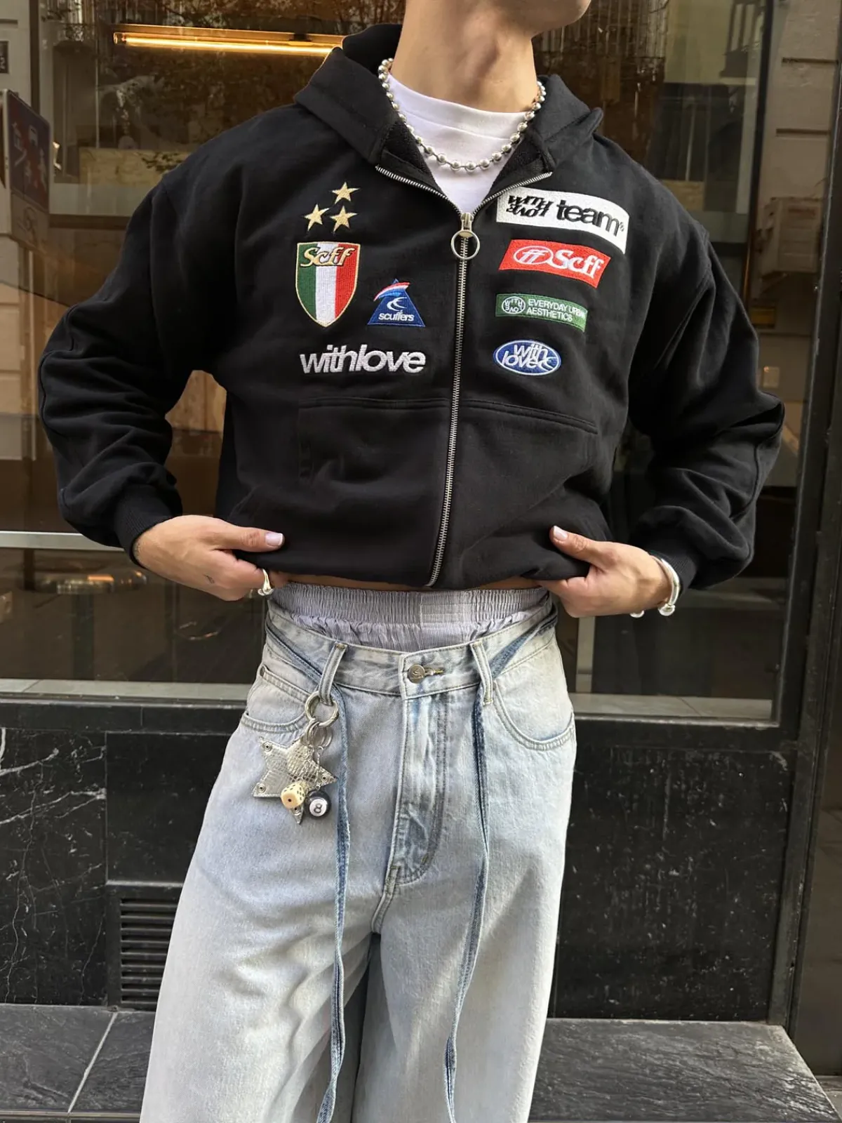 Scuffers Hoodies^By Air Black Zipper