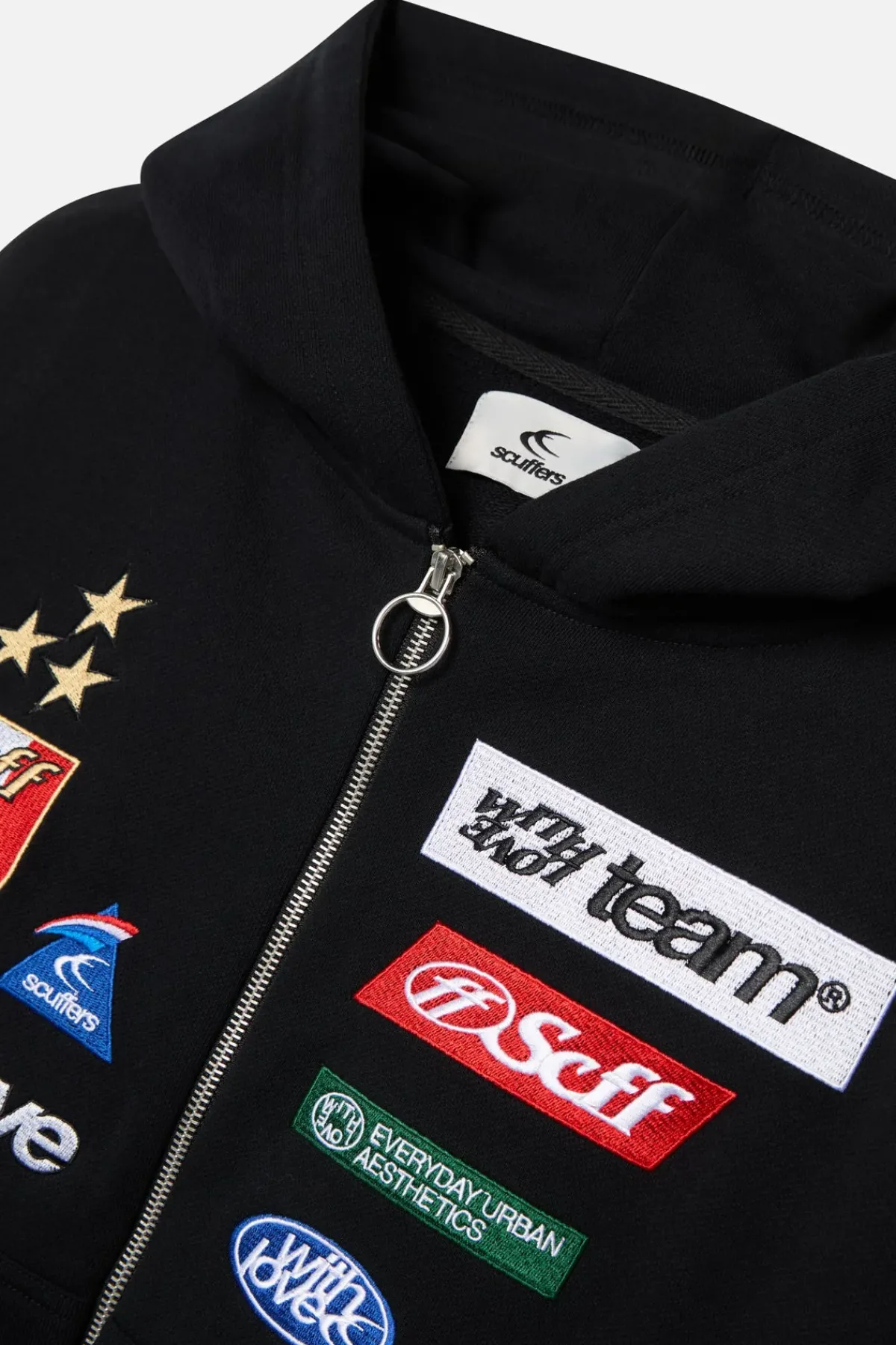 Scuffers Hoodies^By Air Black Zipper