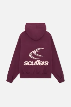 Scuffers Hoodies^Chester Burgundy Hoodie