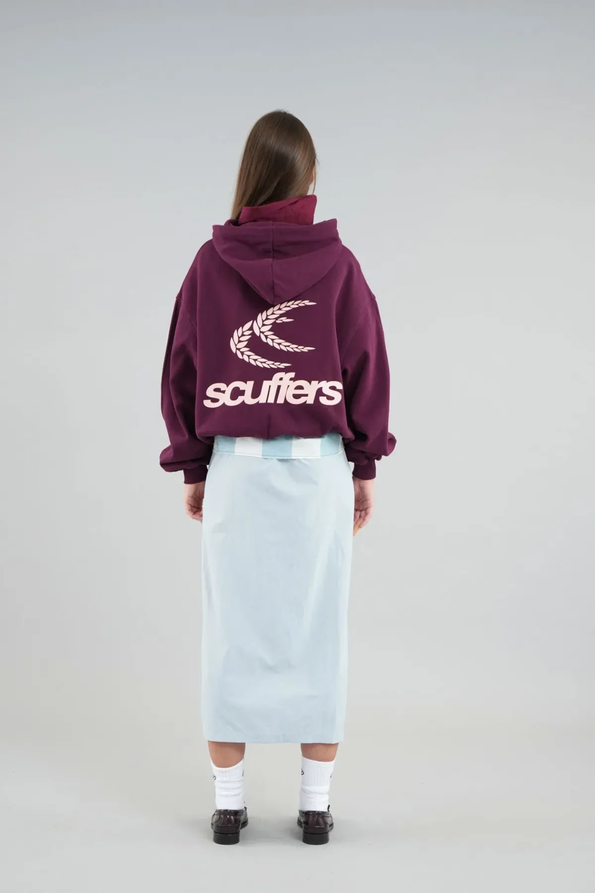 Scuffers Hoodies^Chester Burgundy Hoodie