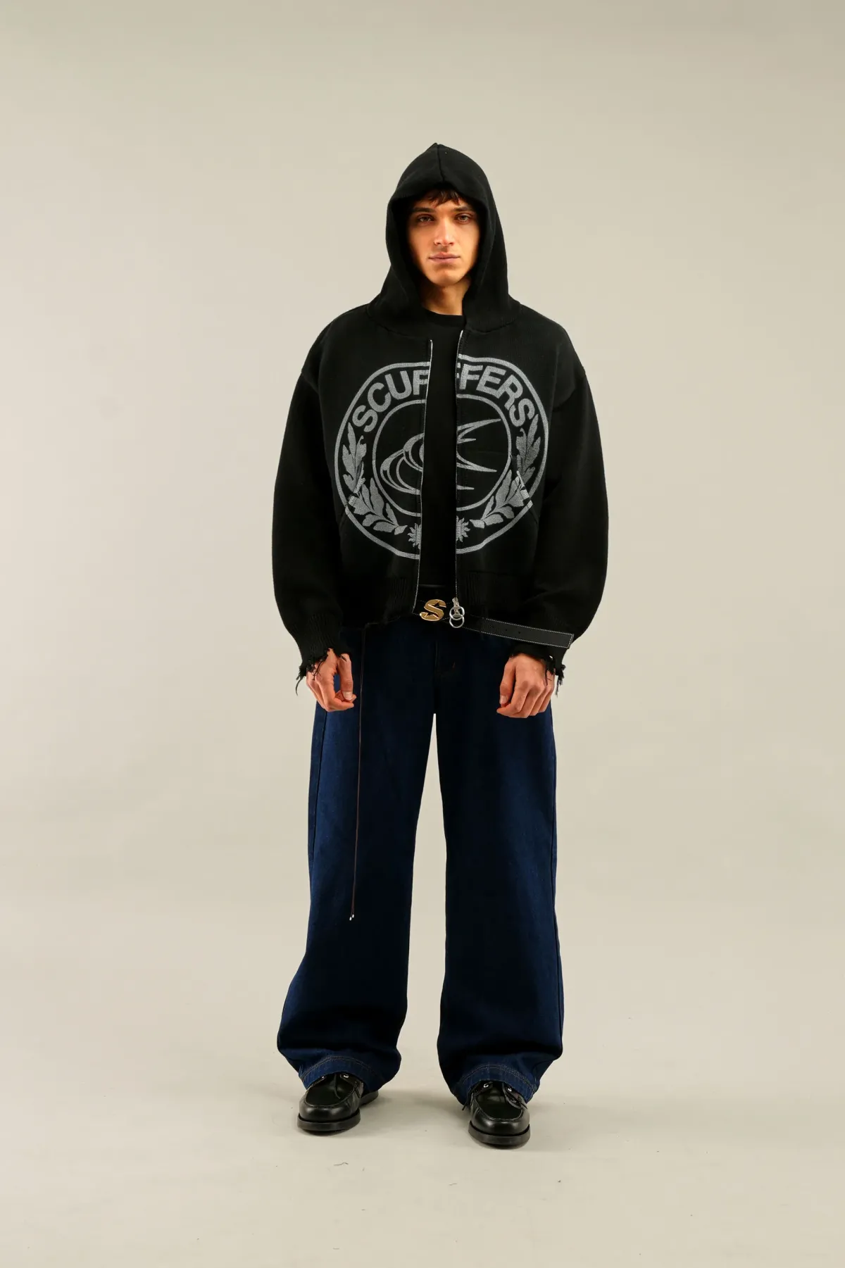 Scuffers Knitwear^CLG Black Knit Zipper
