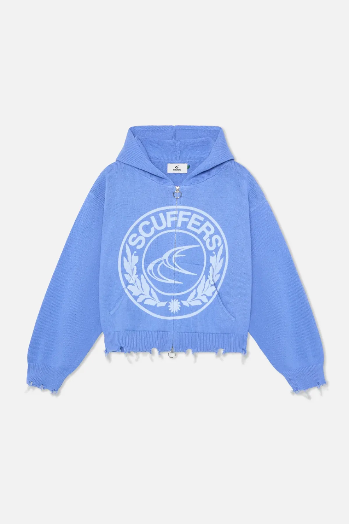 Scuffers Knitwear^CLG Blue Knit Zipper