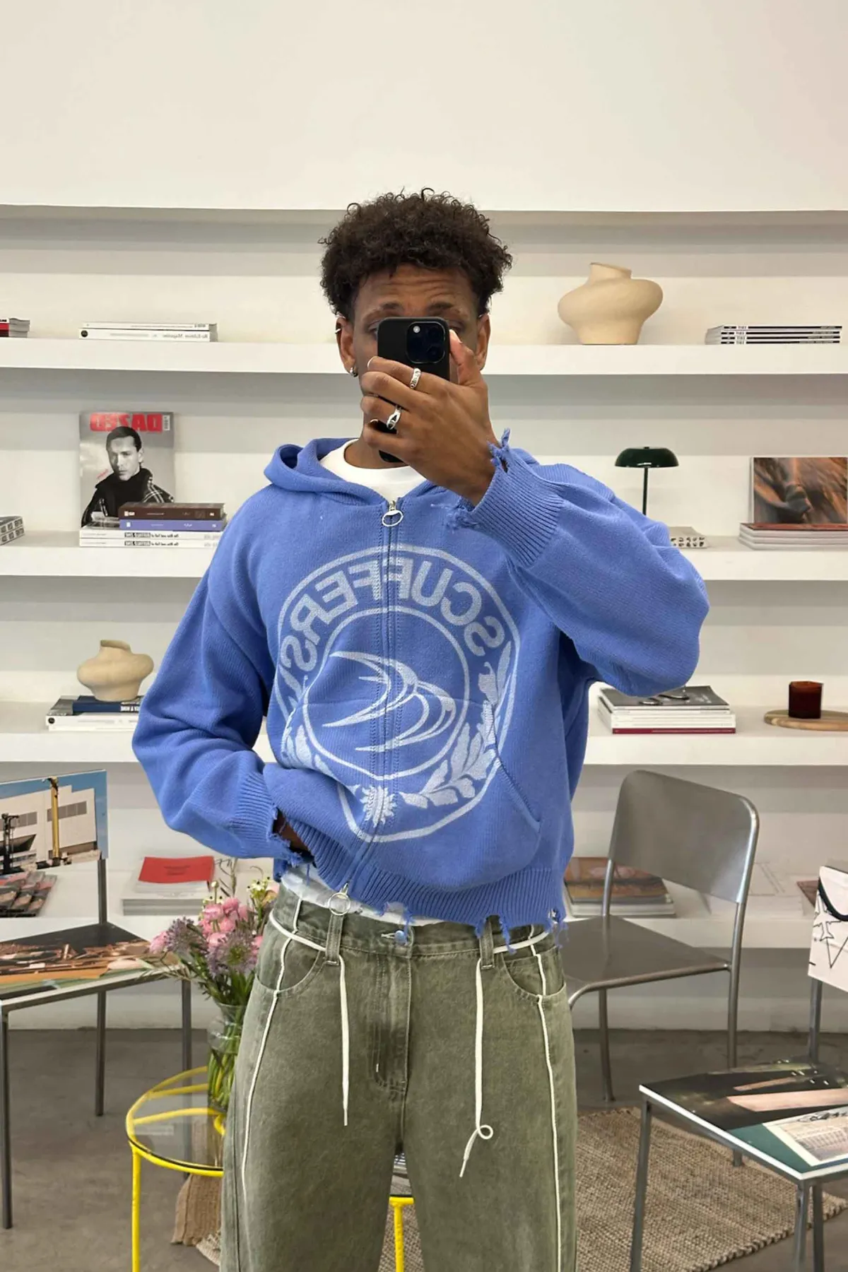Scuffers Knitwear^CLG Blue Knit Zipper