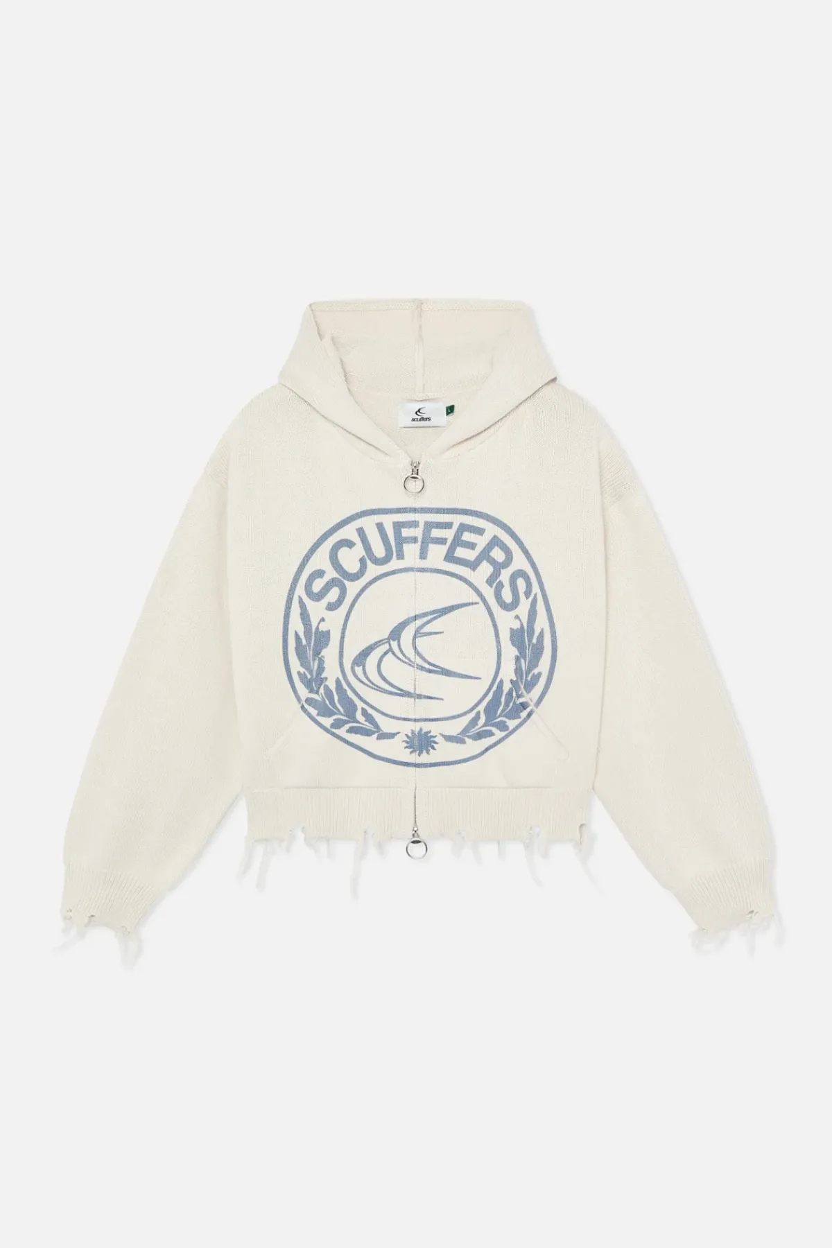 Scuffers Knitwear^CLG Ecru Knit Zipper