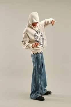 Scuffers Knitwear^CLG Ecru Knit Zipper