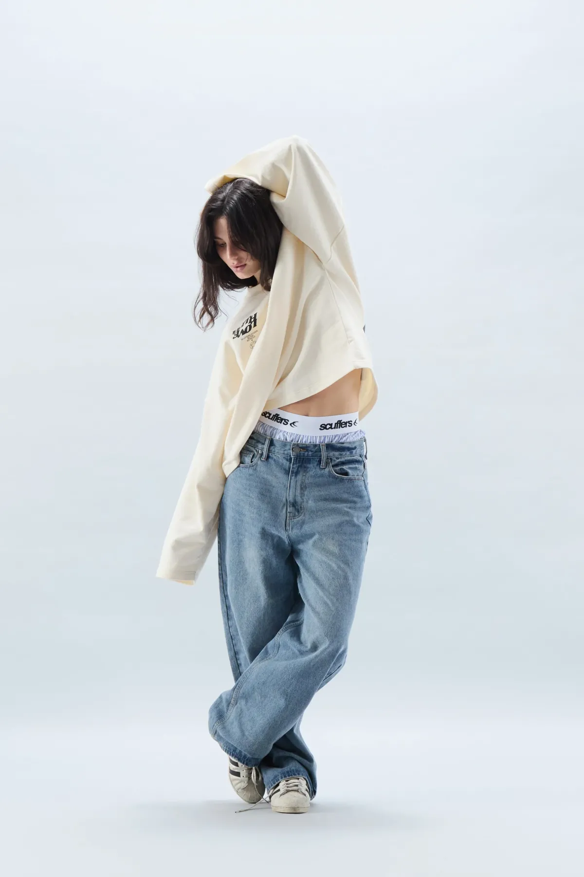 Scuffers Crewneck^Com Ecru Sweatshirt