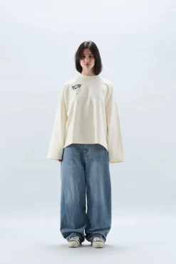 Scuffers Crewneck^Com Ecru Sweatshirt