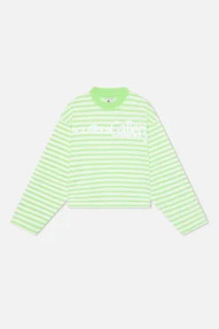 Scuffers Long Sleeves^Curator Green & White Longsleeve