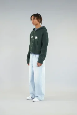 Scuffers Knitwear^Emblem Green Zipper Knit