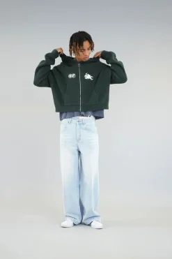 Scuffers Knitwear^Emblem Green Zipper Knit