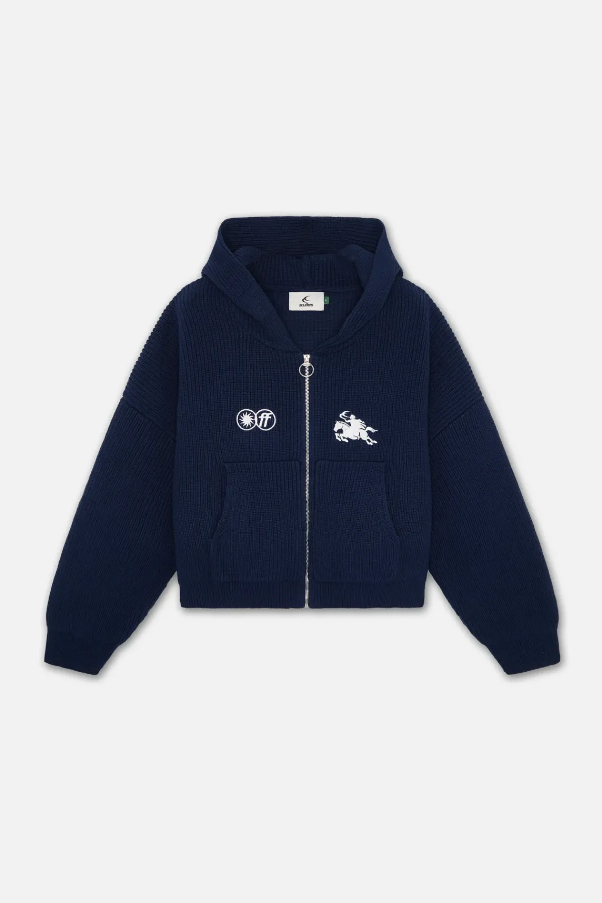Scuffers Knitwear^Emblem Navy Zipper Knit