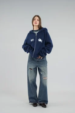 Scuffers Knitwear^Emblem Navy Zipper Knit