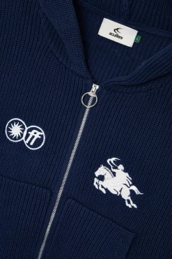 Scuffers Knitwear^Emblem Navy Zipper Knit