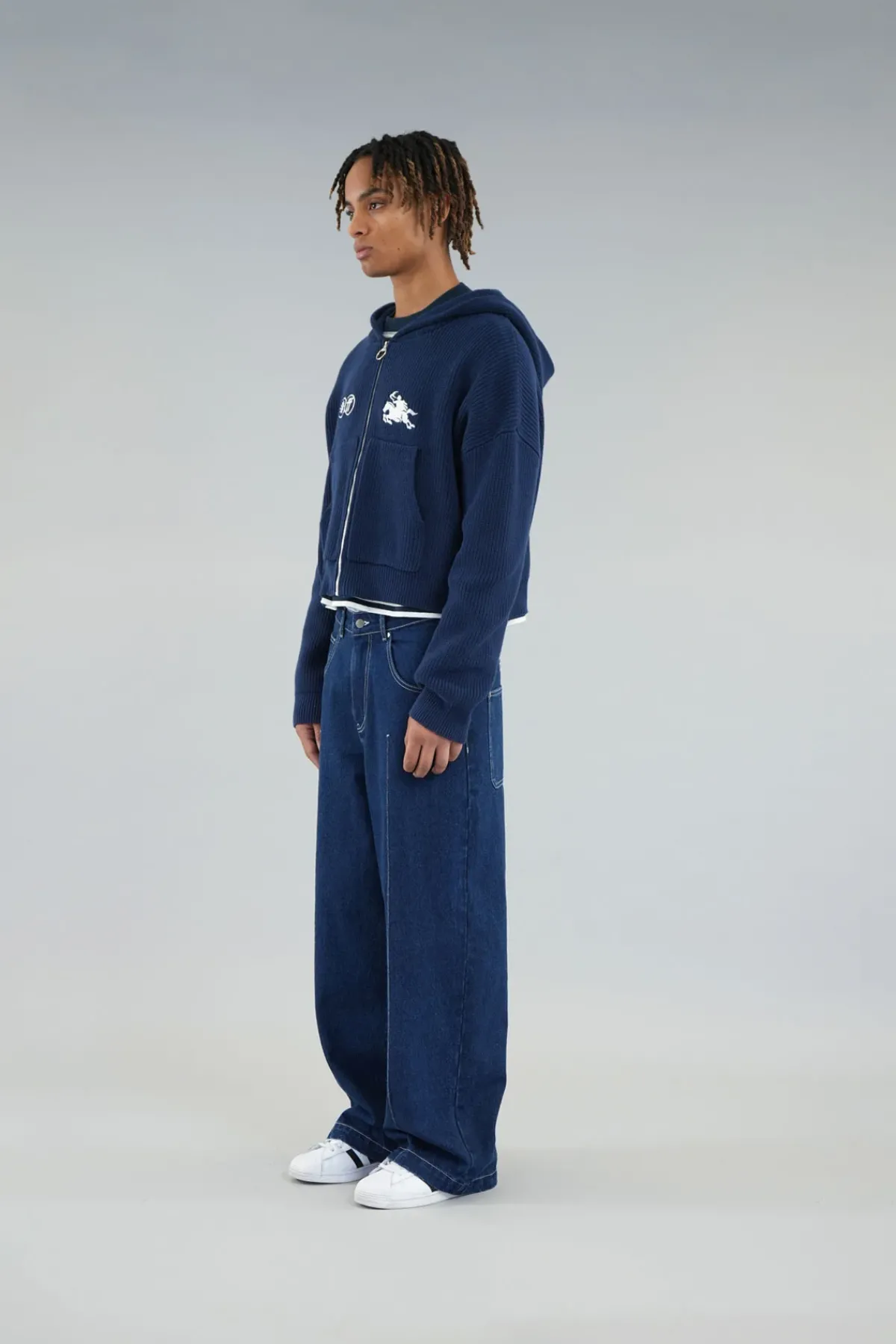 Scuffers Knitwear^Emblem Navy Zipper Knit