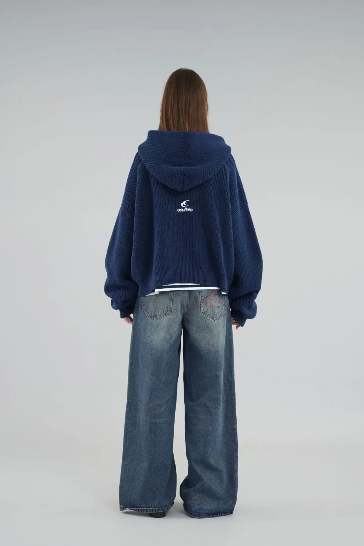 Scuffers Knitwear^Emblem Navy Zipper Knit
