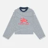 Scuffers Long Sleeves^Emblem Striped Navy Longsleeve