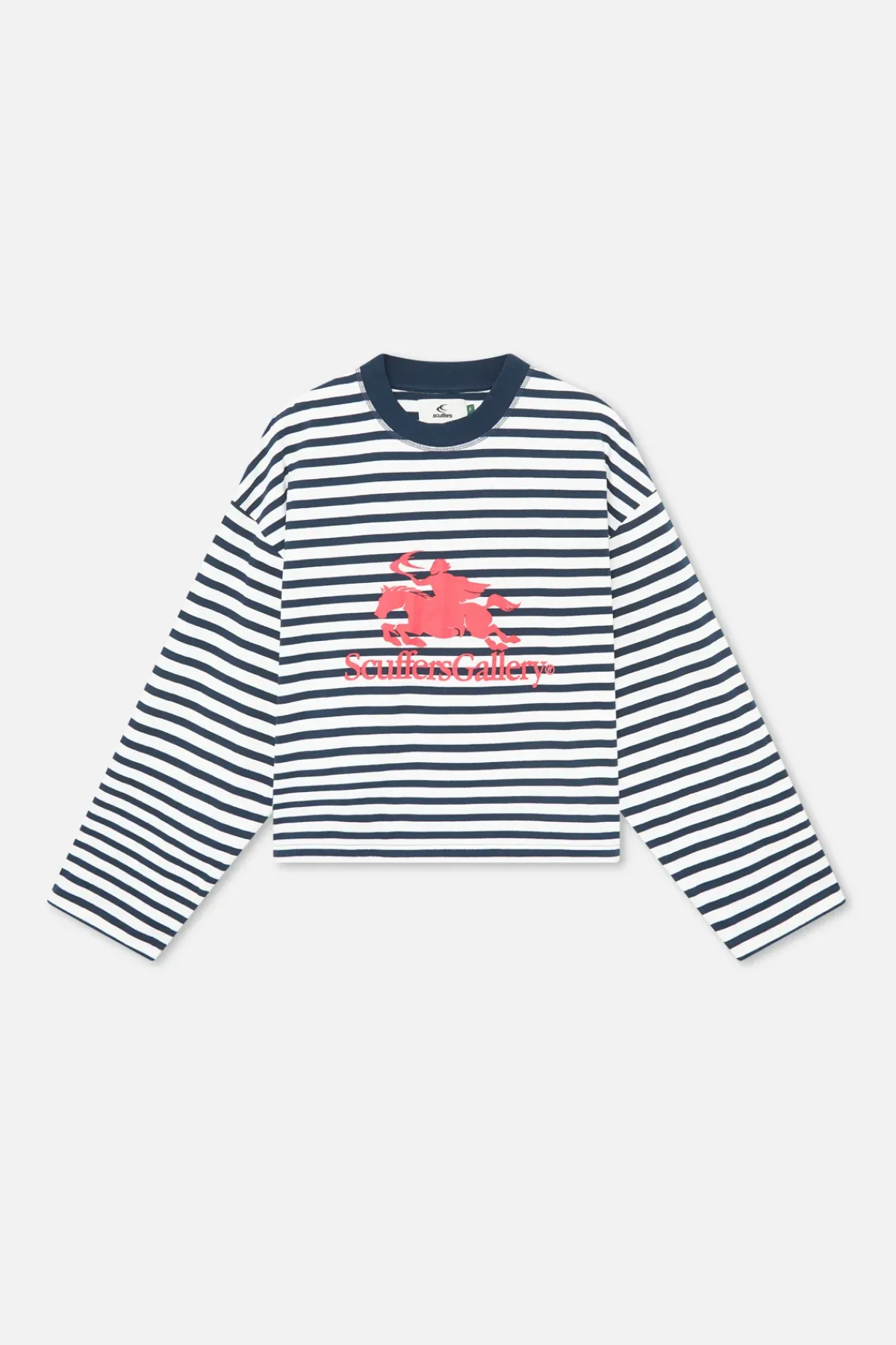 Scuffers Long Sleeves^Emblem Striped Navy Longsleeve