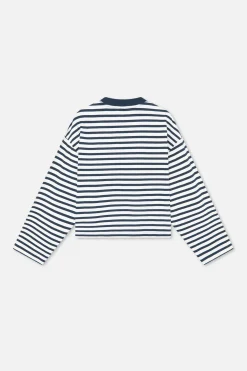 Scuffers Long Sleeves^Emblem Striped Navy Longsleeve