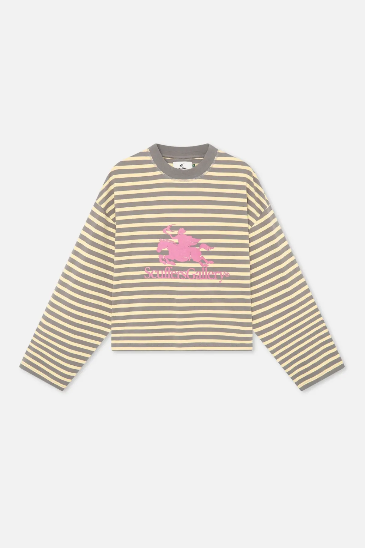 Scuffers Long Sleeves^Emblem Striped Yellow Longsleeve