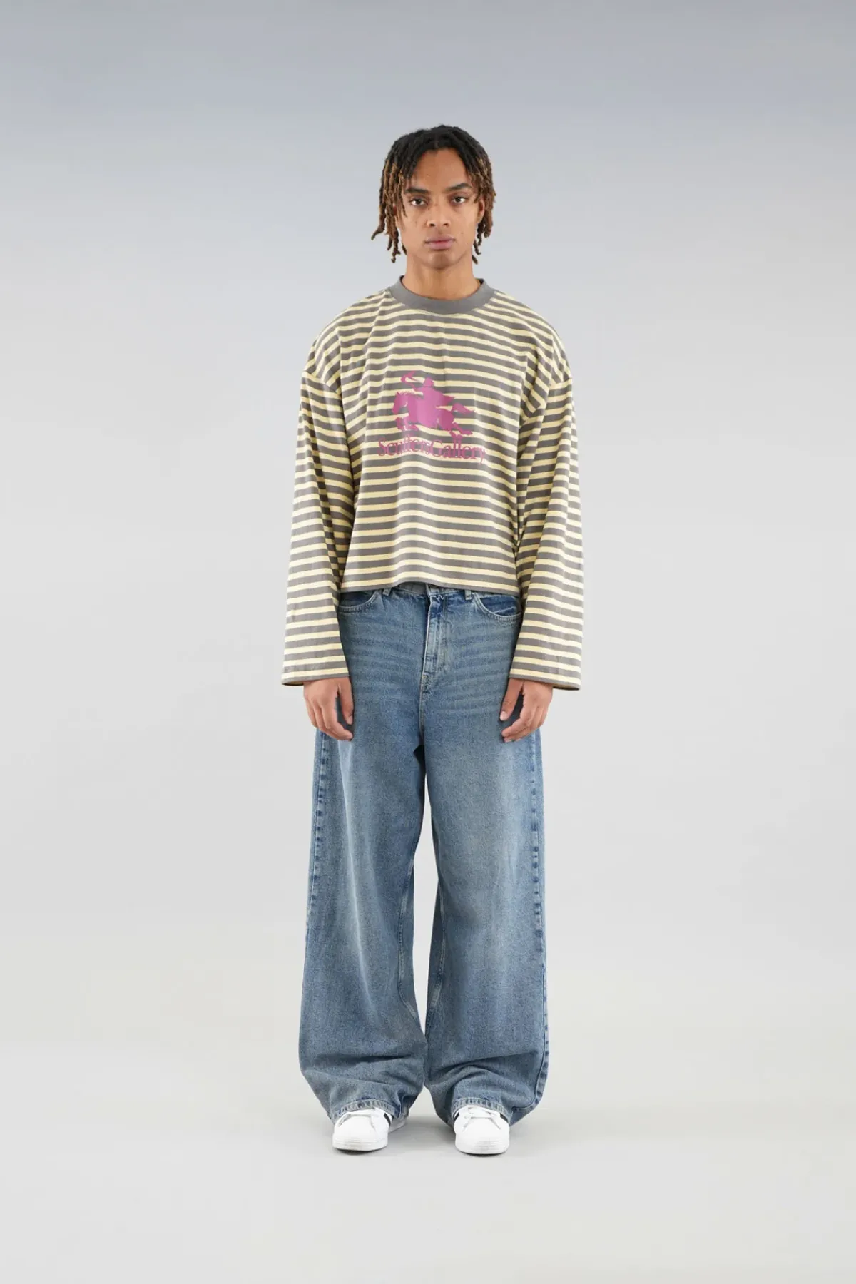Scuffers Long Sleeves^Emblem Striped Yellow Longsleeve