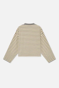 Scuffers Long Sleeves^Emblem Striped Yellow Longsleeve