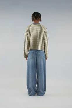 Scuffers Long Sleeves^Emblem Striped Yellow Longsleeve