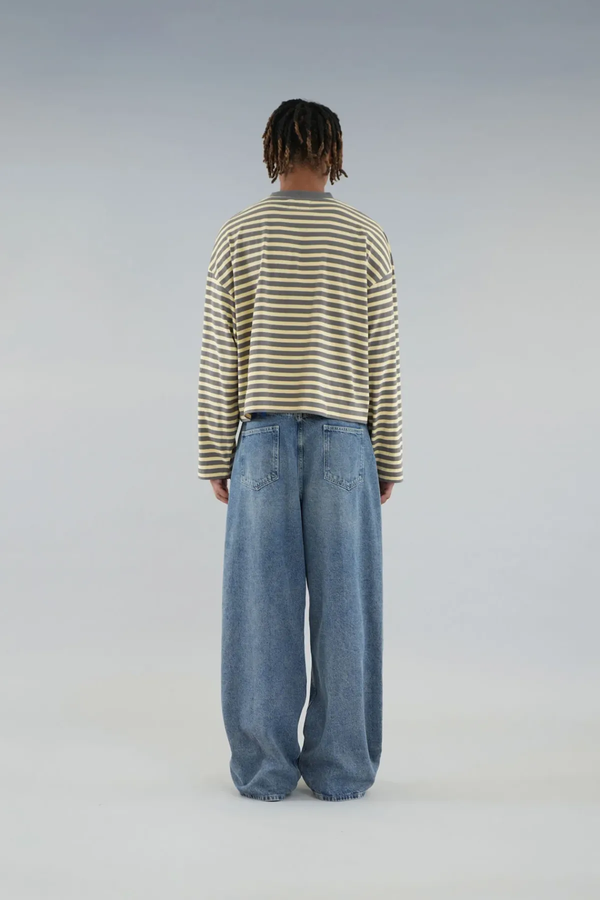 Scuffers Long Sleeves^Emblem Striped Yellow Longsleeve