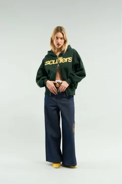 Scuffers Hoodies^Essential Green Zipper