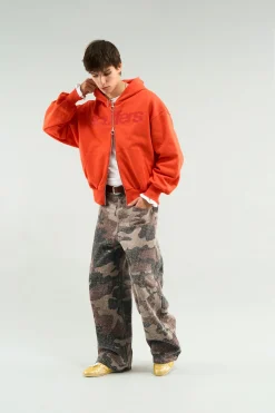 Scuffers Hoodies^Essential Orange Zipper