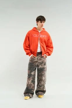 Scuffers Hoodies^Essential Orange Zipper