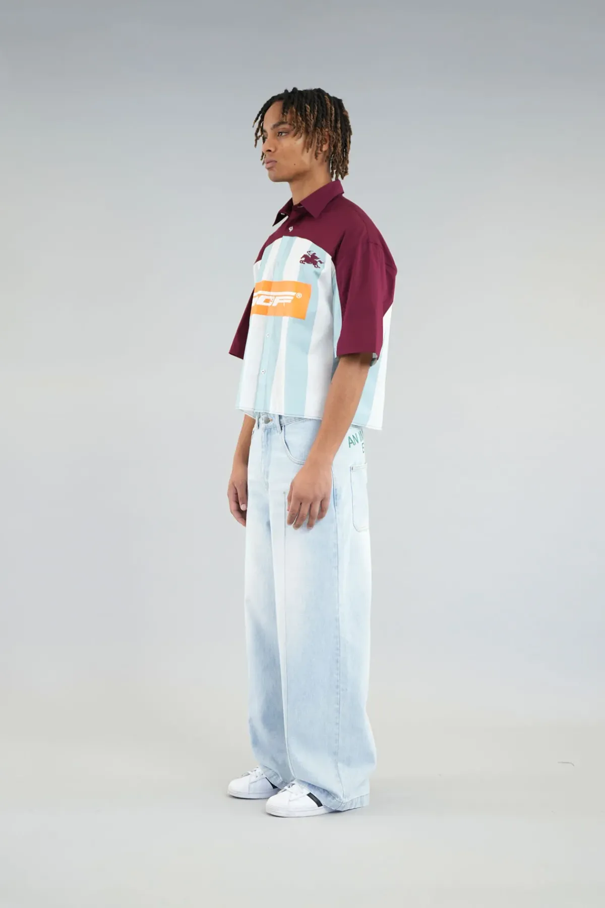 Scuffers Shirts & Polos^Forza Burgundy & Blue Shirt