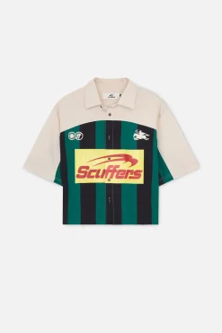 Scuffers Shirts & Polos^Forza Ecru & Green Shirt