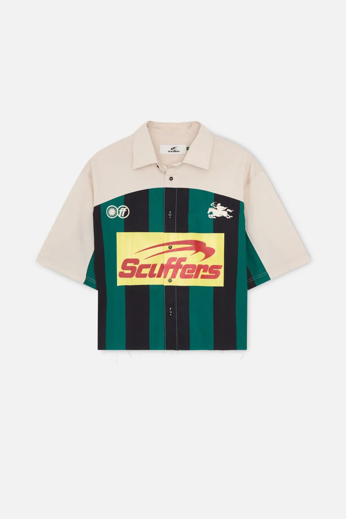 Scuffers Shirts & Polos^Forza Ecru & Green Shirt