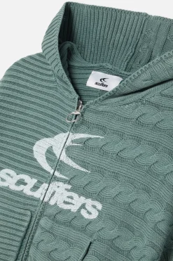 Scuffers Knitwear^Frenchie Green Knit Zipper