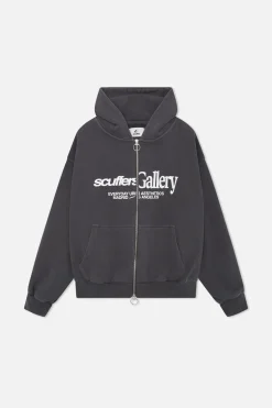 Scuffers Hoodies^Gallery Black Zipped Hoodie