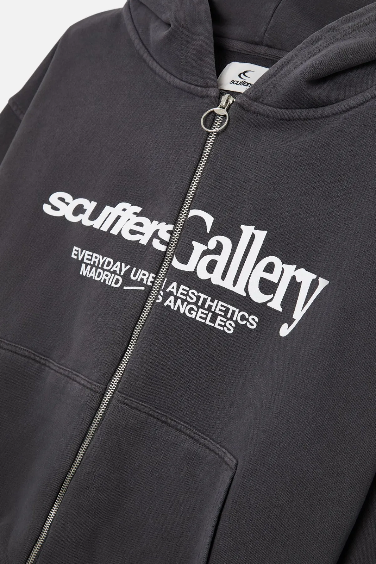 Scuffers Hoodies^Gallery Black Zipped Hoodie