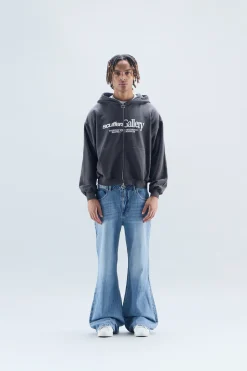 Scuffers Hoodies^Gallery Black Zipped Hoodie