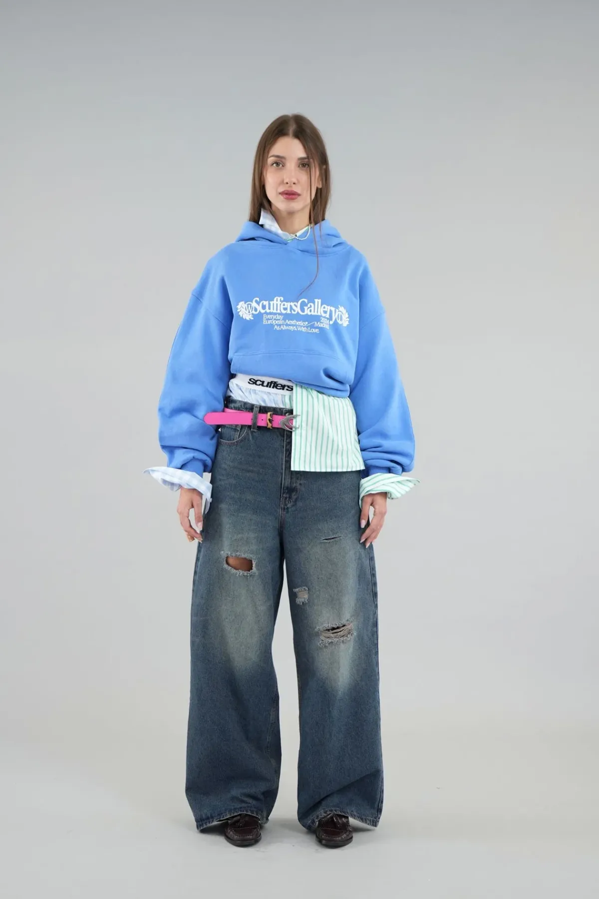 Scuffers Hoodies^Gallery Blue Hoodie