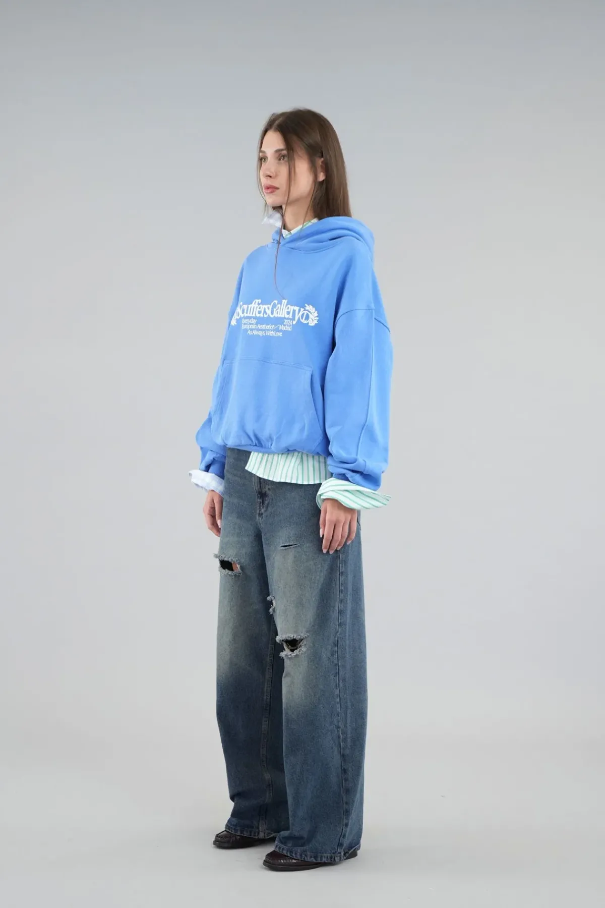 Scuffers Hoodies^Gallery Blue Hoodie