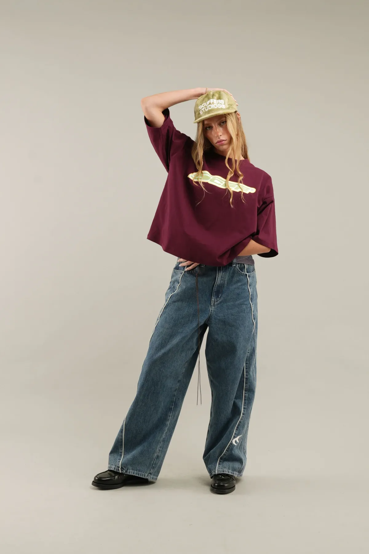 Scuffers T-shirts^Glow Burgundy T-Shirt