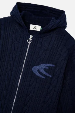 Scuffers Knitwear^Latte Navy Zipper Knit