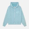 Scuffers Knitwear^Latte Zipper Light Blue Knit