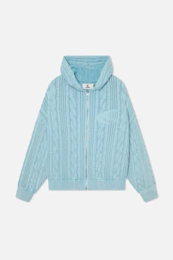 Scuffers Knitwear^Latte Zipper Light Blue Knit