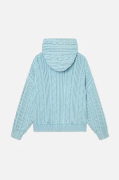 Scuffers Knitwear^Latte Zipper Light Blue Knit