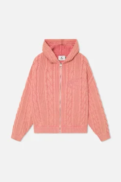 Scuffers Knitwear^Latte Zipper Pink Knit