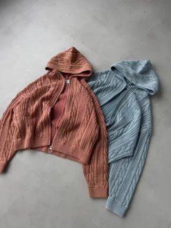 Scuffers Knitwear^Latte Zipper Pink Knit